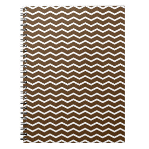Chocolate Brown and White Chevron Pt68 Notitieboek