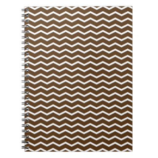 Chocolate Brown and White Chevron Pt68 Notitieboek