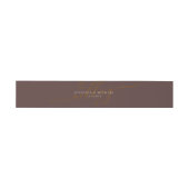 Chocolate Brown Basic Suite Wedding Uitnodigingen Wikkel (Vlak)