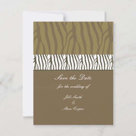 Chocolate Brown bewaart de datum Save The Date (Voorkant)