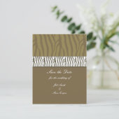 Chocolate Brown bewaart de datum Save The Date (Staand voorkant)