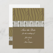 Chocolate Brown bewaart de datum Save The Date (Voorkant / Achterkant)