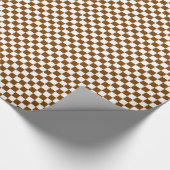 Chocolate Brown Checks Cadeaupapier (Hoek)