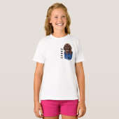 Chocolate Brown Dachshund-gepersonaliseerd T-shirt (Voorkant volledig)