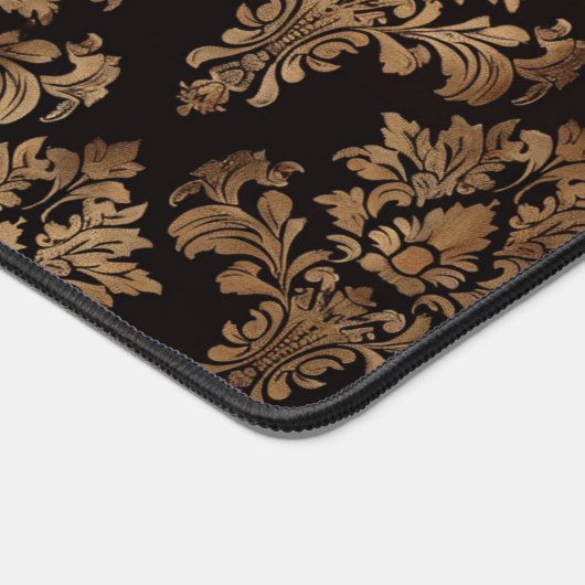 Chocolate Brown Damask Bureaumat (Hoek)