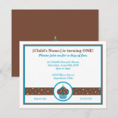 Chocolate Brown en Blue Cupcake Threaditation Kaart (Voorkant / Achterkant)