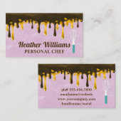 Chocolate Brown en Golden Honey Drip | Whisk Visitekaartje (Voorkant / Achterkant)