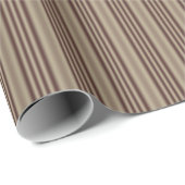 Chocolate Brown en Tan Stripes Cadeaupapier (Rol Hoek)