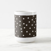 Chocolate Brown en White Polka Dots Koffiemok (Center)