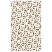 Chocolate Brown Floral Print Tafelkleed (Voorkant)