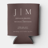 Chocolate Brown Formal Modern Classic Wedding Blikjeskoeler (Voorkant)