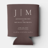 Chocolate Brown Formal Modern Classic Wedding Blikjeskoeler (Achterkant)