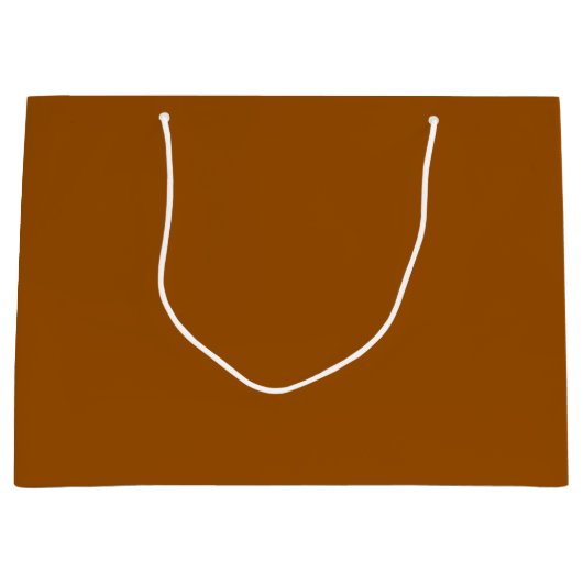 Chocolate Brown Gift Bag - Groot, glanzend Large Cadeautasje (Voorkant)