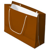 Chocolate Brown Gift Bag - Groot, glanzend Large Cadeautasje (Voorkant Gekanteld)