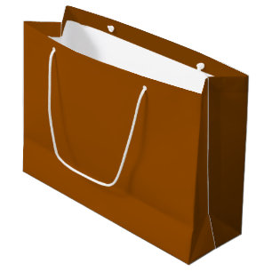 Chocolate Brown Gift Bag - Groot, glanzend Large Cadeautasje