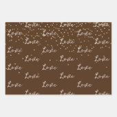 Chocolate Brown Gold Glam Confetti Inpakpapier Vel (Voorkant)