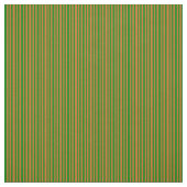 Chocolate Brown & Green Stripes Pattern Stof (Swatch)