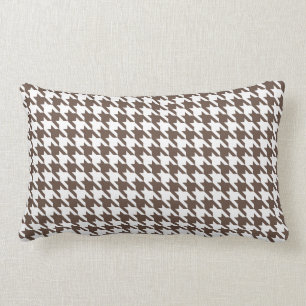 Chocolate Brown Houndstooth Kussen