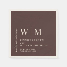 Chocolate Brown & Ivory Formal Event Suite Wedding Servet