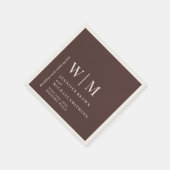 Chocolate Brown & Ivory Formal Event Suite Wedding Servet (Hoek)