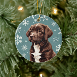 Chocolate Brown Lab Ornament
