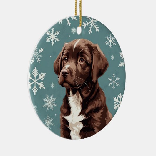 Chocolate Brown Lab Ornament (Rechts)