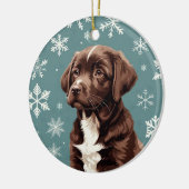 Chocolate Brown Lab Ornament (Links)