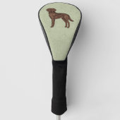 Chocolate Brown Labrador Retriever Cartoon Dog Golfheadcover (Voorkant)