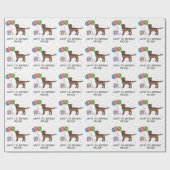 Chocolate Brown Labrador Retriever Dog - Birthday Cadeaupapier (Vlak)