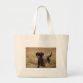 Chocolate Brown Labrador Retriever Grote Tote Bag (Voorkant)