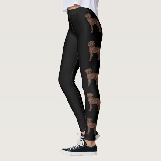Chocolate Brown Labrador Retriever Schattige Dogs  Leggings (Links)