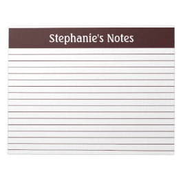 Chocolate Brown landschap op maat Notitieblok