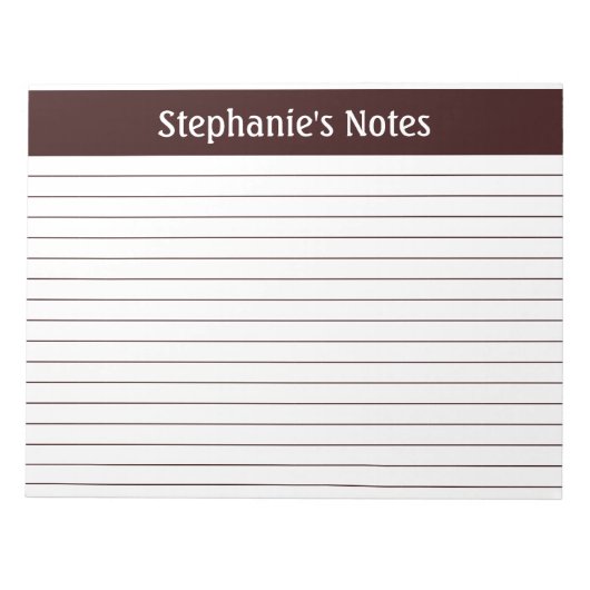 Chocolate Brown landschap op maat Notitieblok (Voorkant)