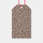 Chocolate Brown Mocha Cream Leopard Glitter Cadeaulabel (Achterkant)