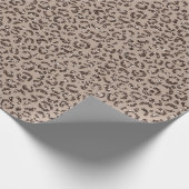 Chocolate Brown Mocha Cream Leopard Glitter Cadeaupapier (Hoek)