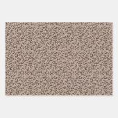 Chocolate Brown Mocha Cream Leopard Glitter Inpakpapier Vel (Voorkant 3)