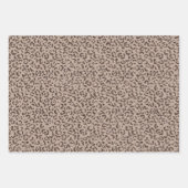 Chocolate Brown Mocha Cream Leopard Glitter Inpakpapier Vel (Voorkant)