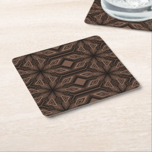 Chocolate Brown Mosaic Onderzetters set van 6