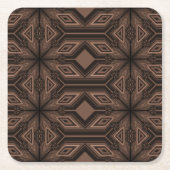 Chocolate Brown Mosaic Onderzetters set van 6 (Voorkant)