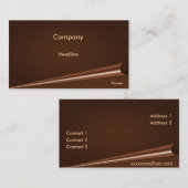 Chocolate Brown Page Curl-profielkaart Visitekaartje (Voorkant / Achterkant)