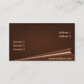 Chocolate Brown Page Curl-profielkaart Visitekaartje (Achterkant)