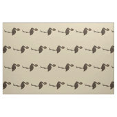 Chocolate Brown Patterned Flamingo Stof (Yard (91,4 cm))