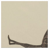 Chocolate Brown Patterned Flamingo Stof (Close Up)