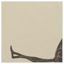 Chocolate Brown Patterned Flamingo Stof