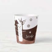 Chocolate Brown persoonlijke kerstMokken Latte Mok (Voorkant)