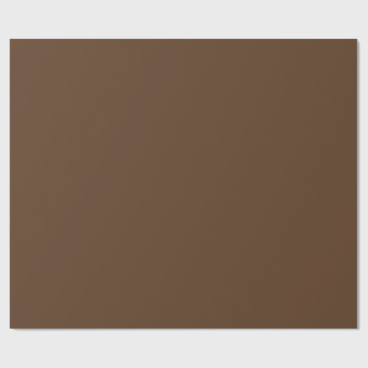 Chocolate Brown Plain Solid Color  Cadeaupapier (Vlak)