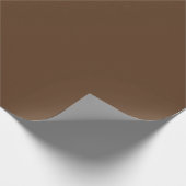 Chocolate Brown Plain Solid Color  Cadeaupapier (Hoek)