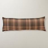 Chocolate Brown Pset Monogrammed Lichaamskussen (Achterkant)