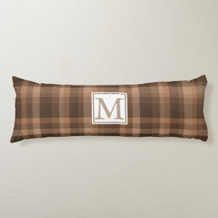 Chocolate Brown Pset Monogrammed Lichaamskussen