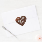 Chocolate Brown Silver Lijst Logo Sjabloon Hart Sticker (Envelop)